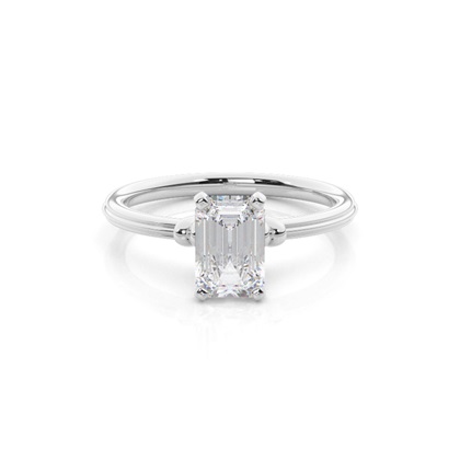White Gold Moissanite Engagement Ring