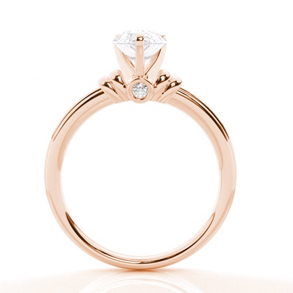 Moissanit ring in einer Krappenfassung