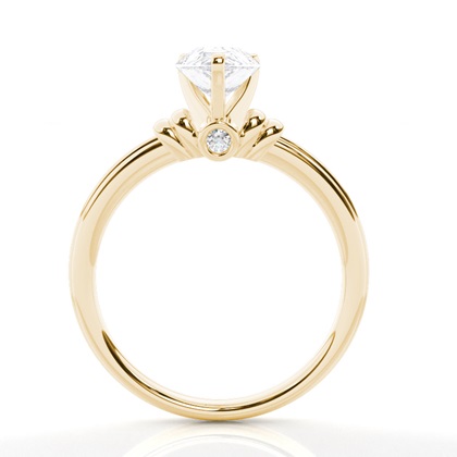 Moissanit ring in einer Krappenfassung