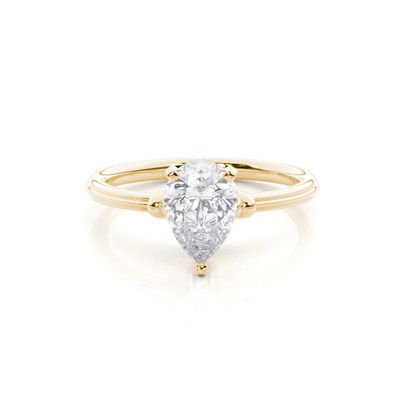 White Gold Moissanite Engagement Ring