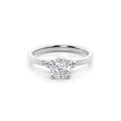 White Gold Moissanite Engagement Ring