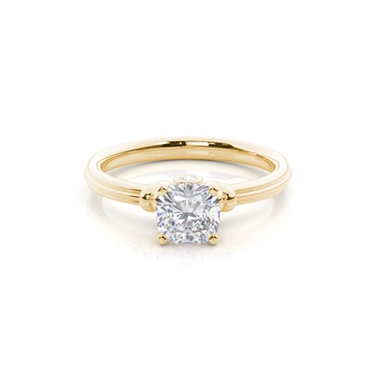 White Gold Moissanite Engagement Ring