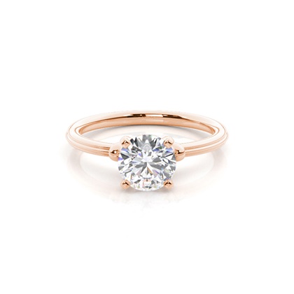 Rose Gold Solitaire Diamond Engagement Rings