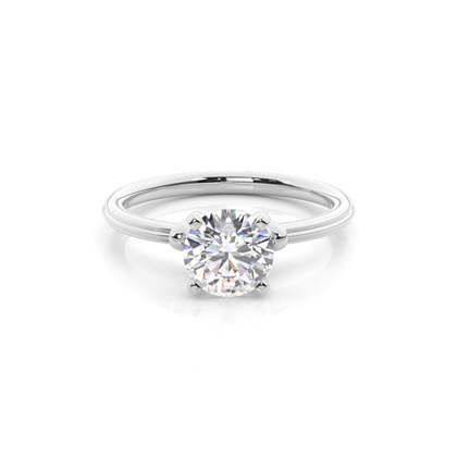 White Gold Round Diamond Engagement Ring