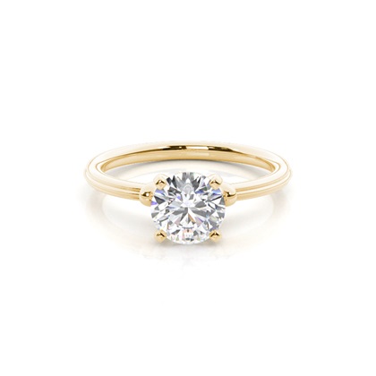 Yellow Gold Solitaire Diamond Engagement Rings