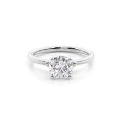 White Gold Moissanite Engagement Ring