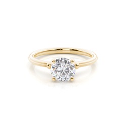 White Gold Moissanite Engagement Ring