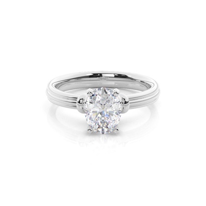 White Gold Moissanite Engagement Ring