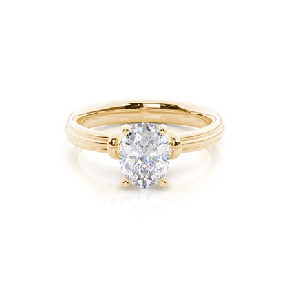 White Gold Moissanite Engagement Ring