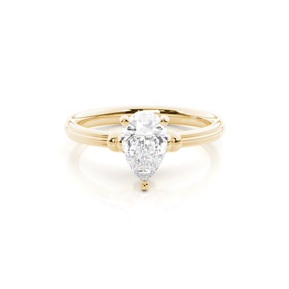 Yellow Gold Solitaire Diamond Rings 