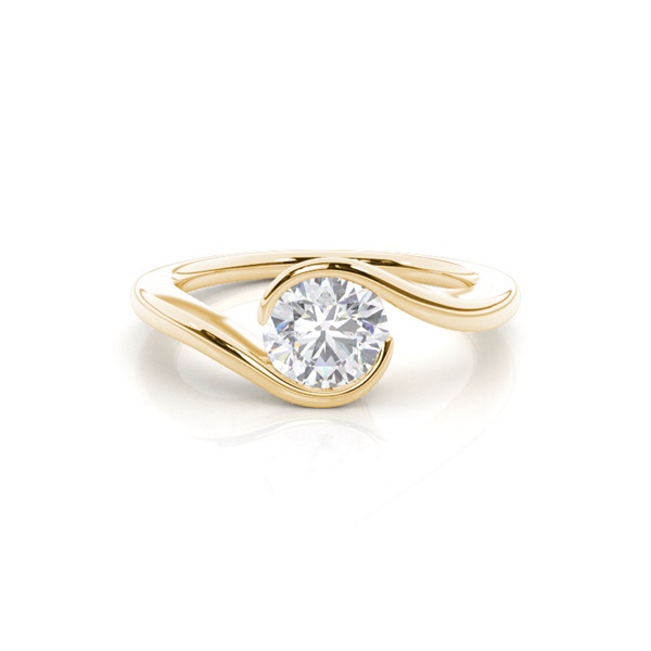 White Gold Moissanite Engagement Ring