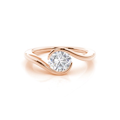 White Gold Moissanite Engagement Ring