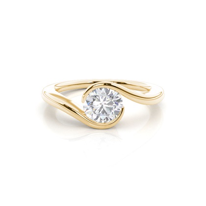 White Gold Moissanite Engagement Ring