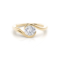 White Gold Moissanite Engagement Ring
