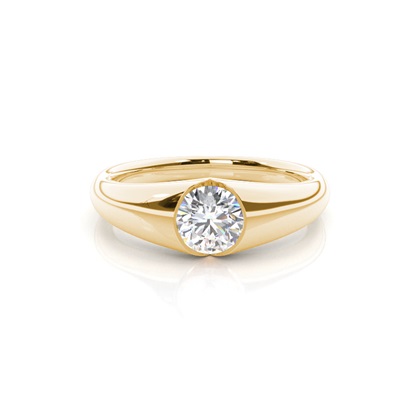 Yellow Gold Solitaire Diamond Engagement Rings