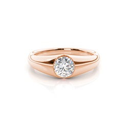 Diamant Verlobungsring in einer Eingeriebenefassung