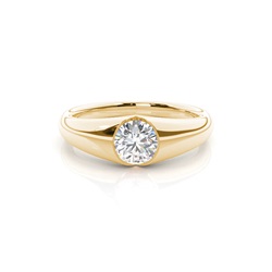 Diamant Verlobungsring in einer Eingeriebenefassung