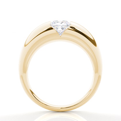 Dünner Moissanit Verlobungsring in einer Krappenfassung