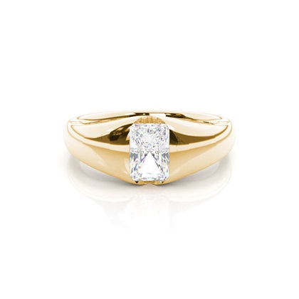 Radiant Yellow Gold Solitaire Diamond Engagement Rings