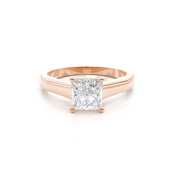 White Gold Princess Diamond Engagement Ring