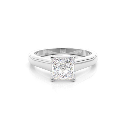 White Gold Princess Diamond Engagement Ring