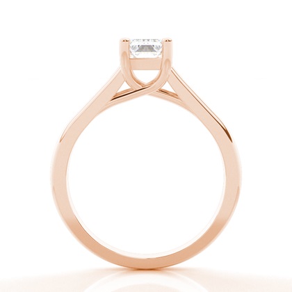 Dünner Moissanit Verlobungsring in einer Krappenfassung