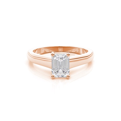 White Gold Round Moissanite Engagement Ring