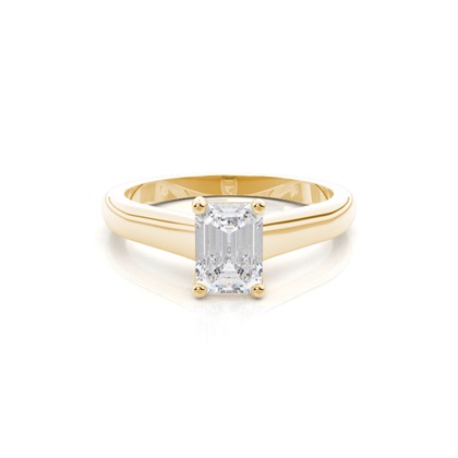 White Gold Round Moissanite Engagement Ring
