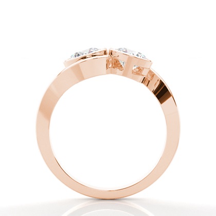 Rose Gold Toi Et Moi Rings Diamond