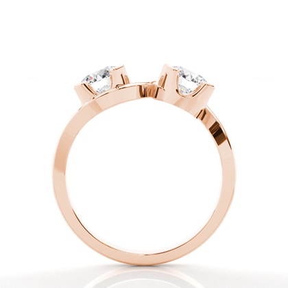 Rose Gold Toi Et Moi Rings Diamond