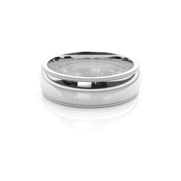 6.00mm Plain Comfort Fit Mens Grooved Wedding Band