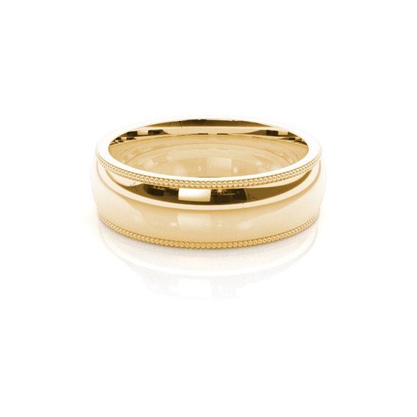 6.00mm Plain Comfort Fit Mens Grooved Wedding Band