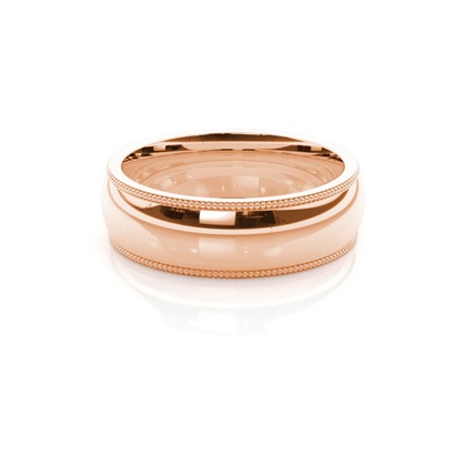 Rose Gold Men's Contemporary Wedding Rings 