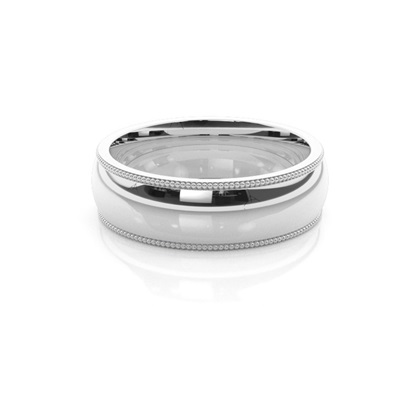 Platinum Men's Contemporary Wedding Rings