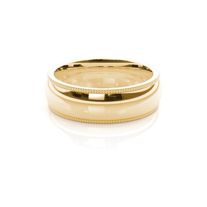 Yellow Gold Men's Contemporary Wedding Rings