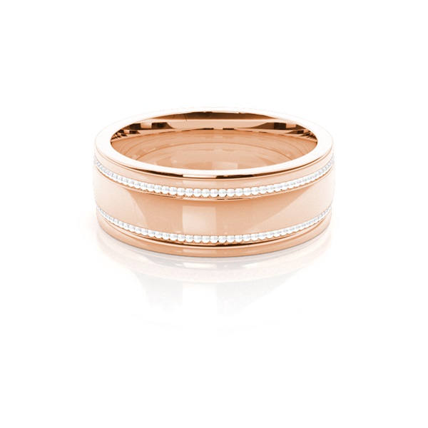 6.50mm Plain Comfort Fit Mens Grooved Wedding Band