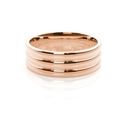 7.00mm Plain Comfort Fit Mens Grooved Wedding Band