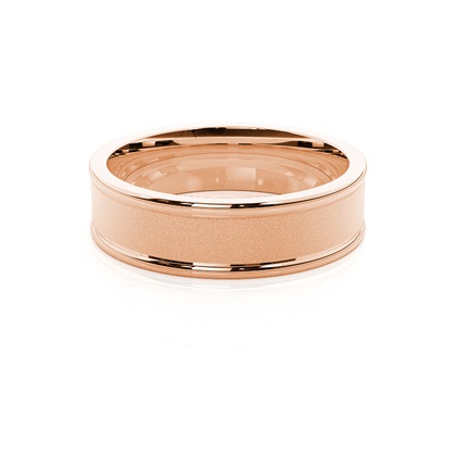 Men's Rose Gold Wedding Rings & Bands