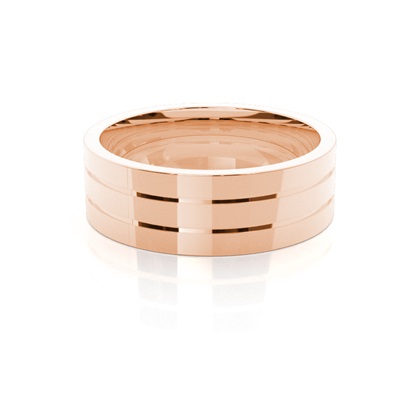 Men's Rose Gold Wedding Rings & Bands
