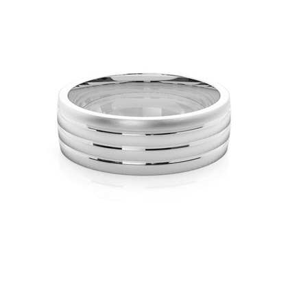 Silver Men's Wedding Bands