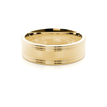 Men's Yellow Gold Wedding Rings & Bands