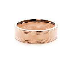 6.50mm Plain Comfort Fit Mens Grooved Wedding Band