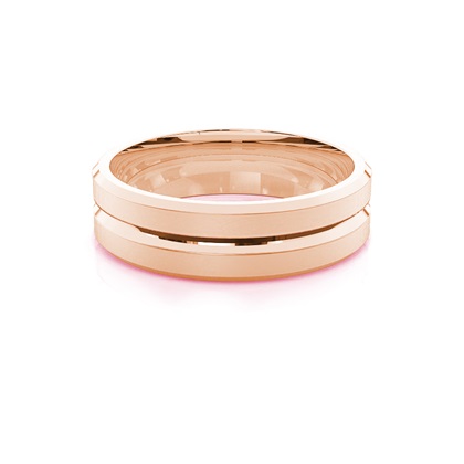 Men's Rose Gold Wedding Rings & Bands