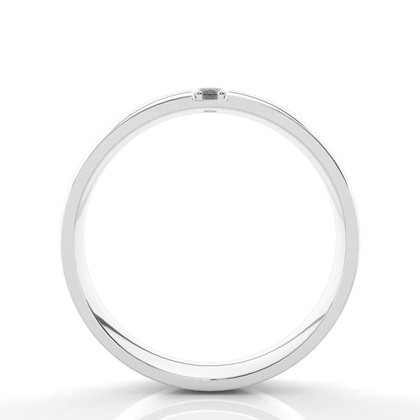 5.00mm Studded Black Diamond Comfort Fit Men's Wedding Band