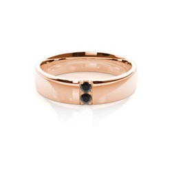 5.00mm Schwarzer Diamant Comfort Fit Ehering für Männer mit Nieten