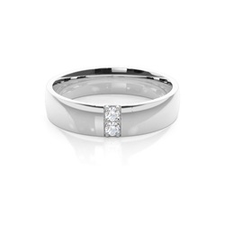 Bequem geschliffener diamanten Herren Trauring