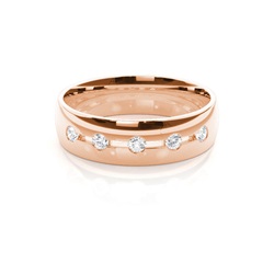 Bequem geschliffener diamanten Herren Trauring