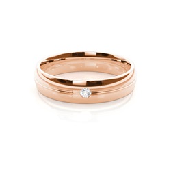 Bequem geschliffener diamanten Herren Trauring