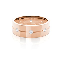 7.00mm Studded Comfort Fit Mens Wedding Band