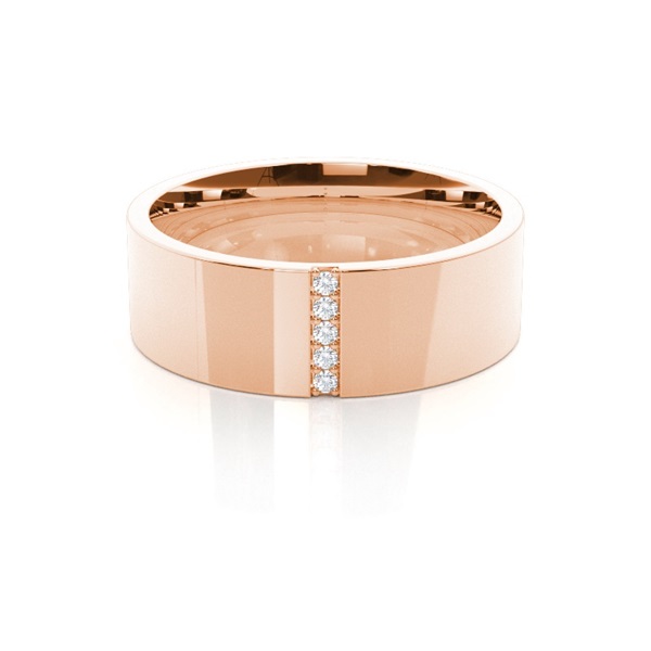 7.00mm Studded Comfort Fit Mens Wedding Band